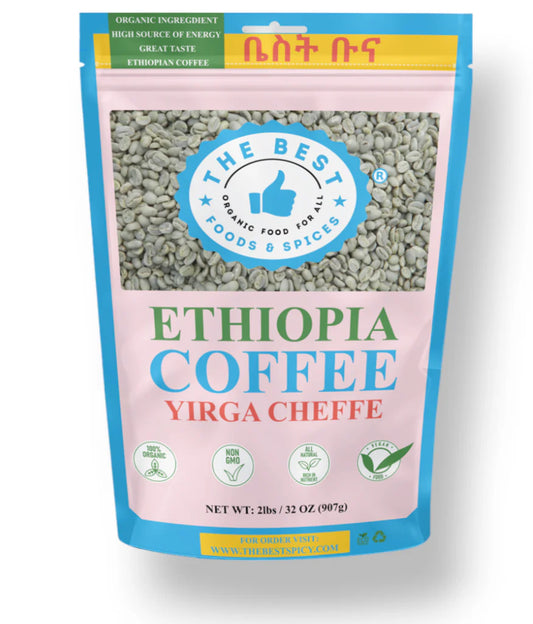 Raw Coffee Ethiopian ቡና ይርጋጨፌ