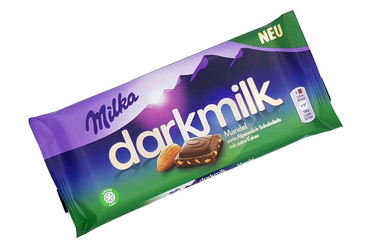 Milka Darkmilk Almond Bar 300g